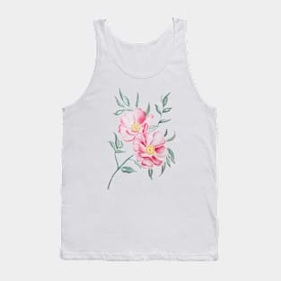 Spring Watercolor Peonies Tank Top